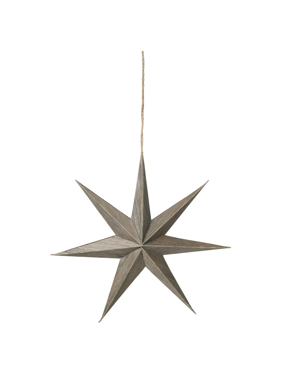 Estrellas para colgar Venice, Ø 20 cm, 2 uds., Madera de álamo, Marrón, Ø 20 x F 4 cm