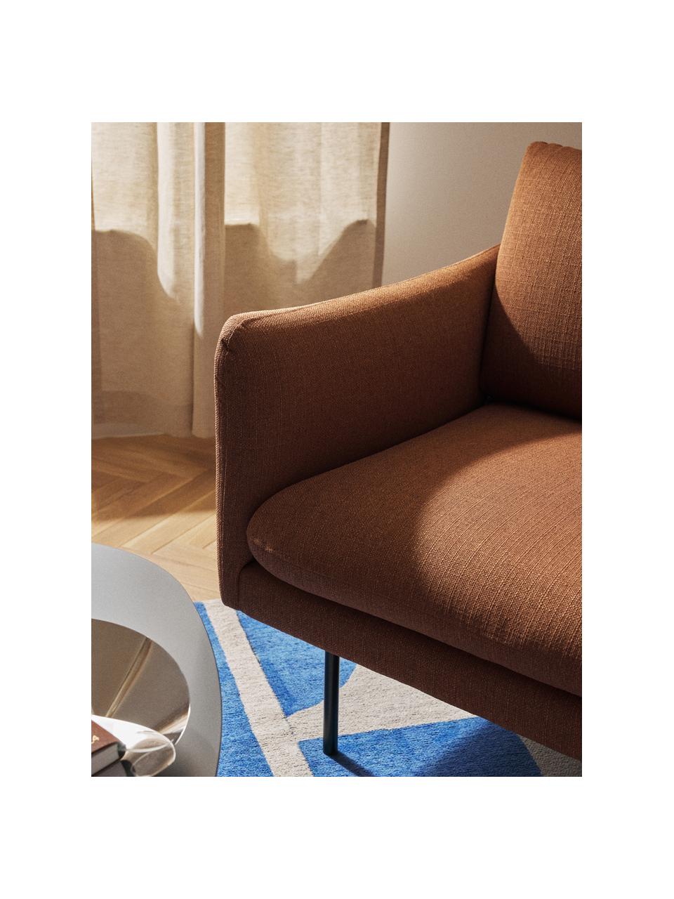 Fauteuil Moby, Bekleding: polyester De hoogwaardige, Frame: massief grenenhout, Poten: gepoedercoat metaal Dit p, Geweven stof Nougat, B 90 x H 90 cm