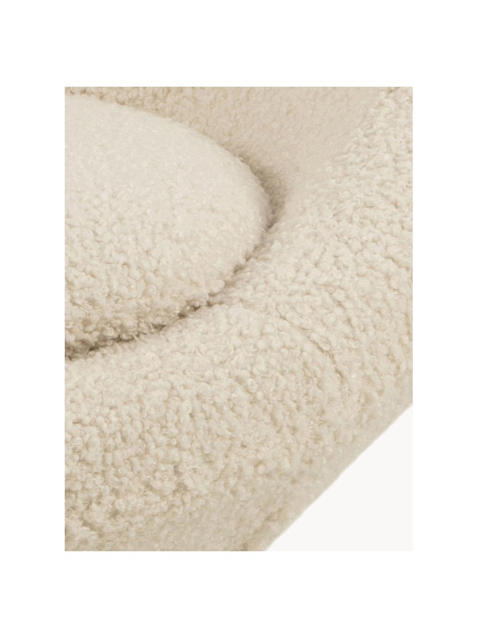 Fauteuil cocktail en tissu peluche Center, Peluche beige, larg. 82 x prof. 71 cm