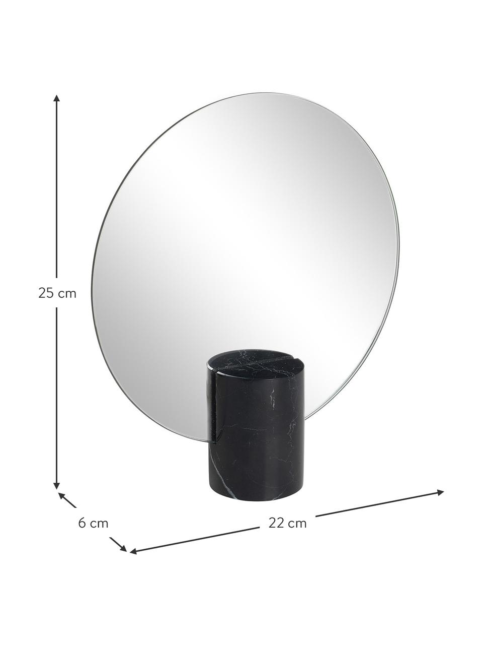Espejo tocador Pesa, con aumento, Espejo: cristal, Negro, An 22 x Al 25 cm