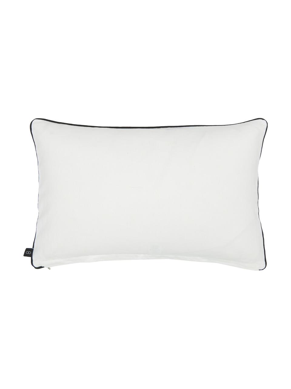 Poszewka na poduszkę z bawełny z haftem Terra Nova, 100% bawełna, Biały, beżowy, czarny, S 40 x D 60 cm