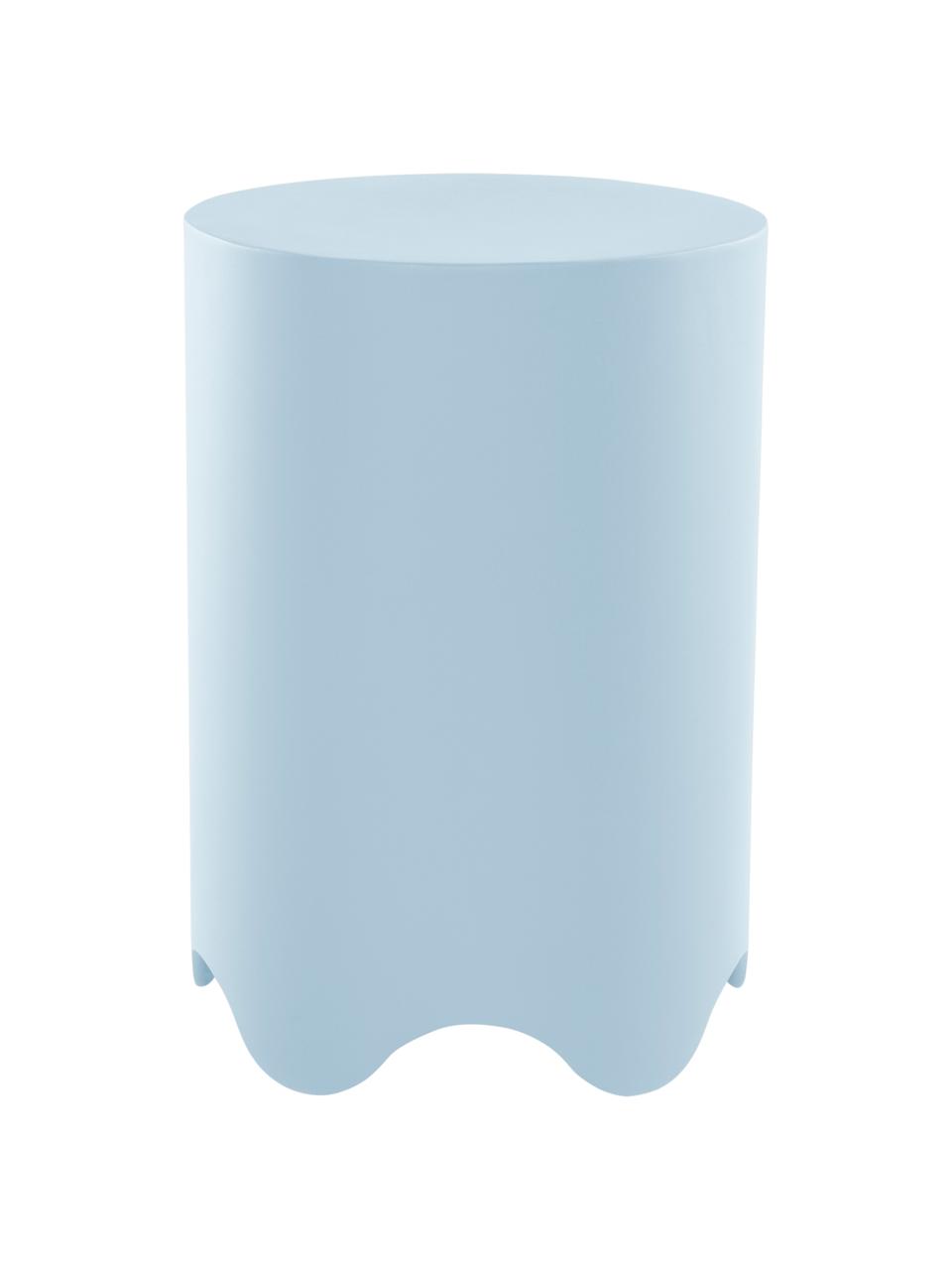Ronde bijzettafel Boom, Gepoedercoat ijzer, Lichtblauw, Ø 38 x H 55 cm