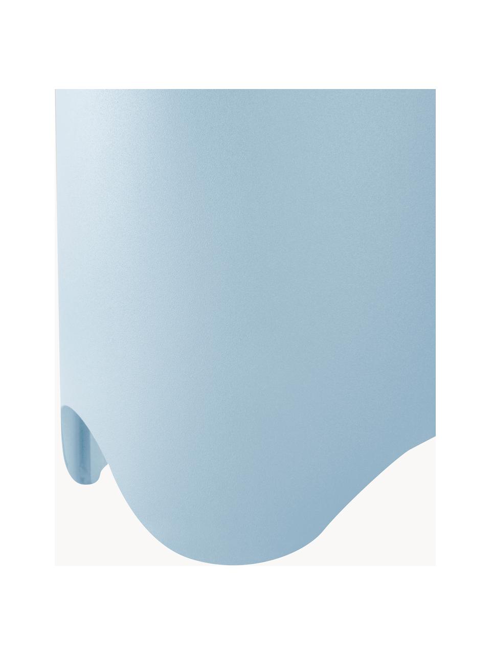Mesa auxiliar redonda Boom, Hierro con pintura en polvo, Azul claro, Ø 38 x Al 55 cm