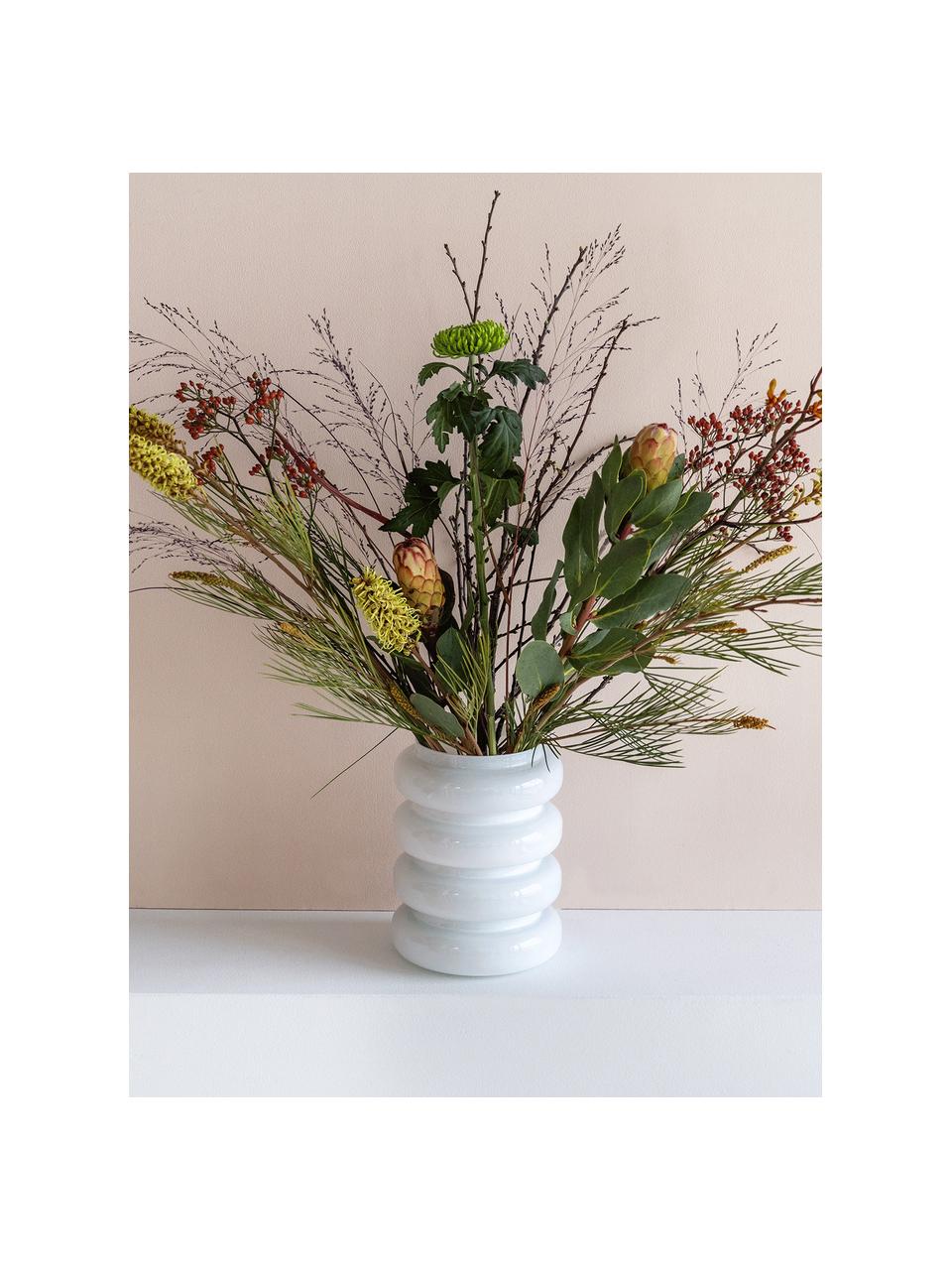 Vase design verre recyclé Bulb, haut. 25 cm, Verre, Blanc, Ø 19 x haut. 25 cm