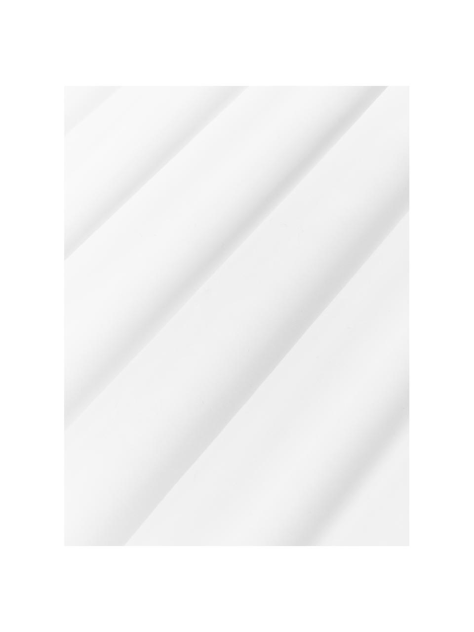 Copripiumino in cotone percalle con bordino Daria, Bianco, antracite, Larg. 200 x Lung. 200 cm