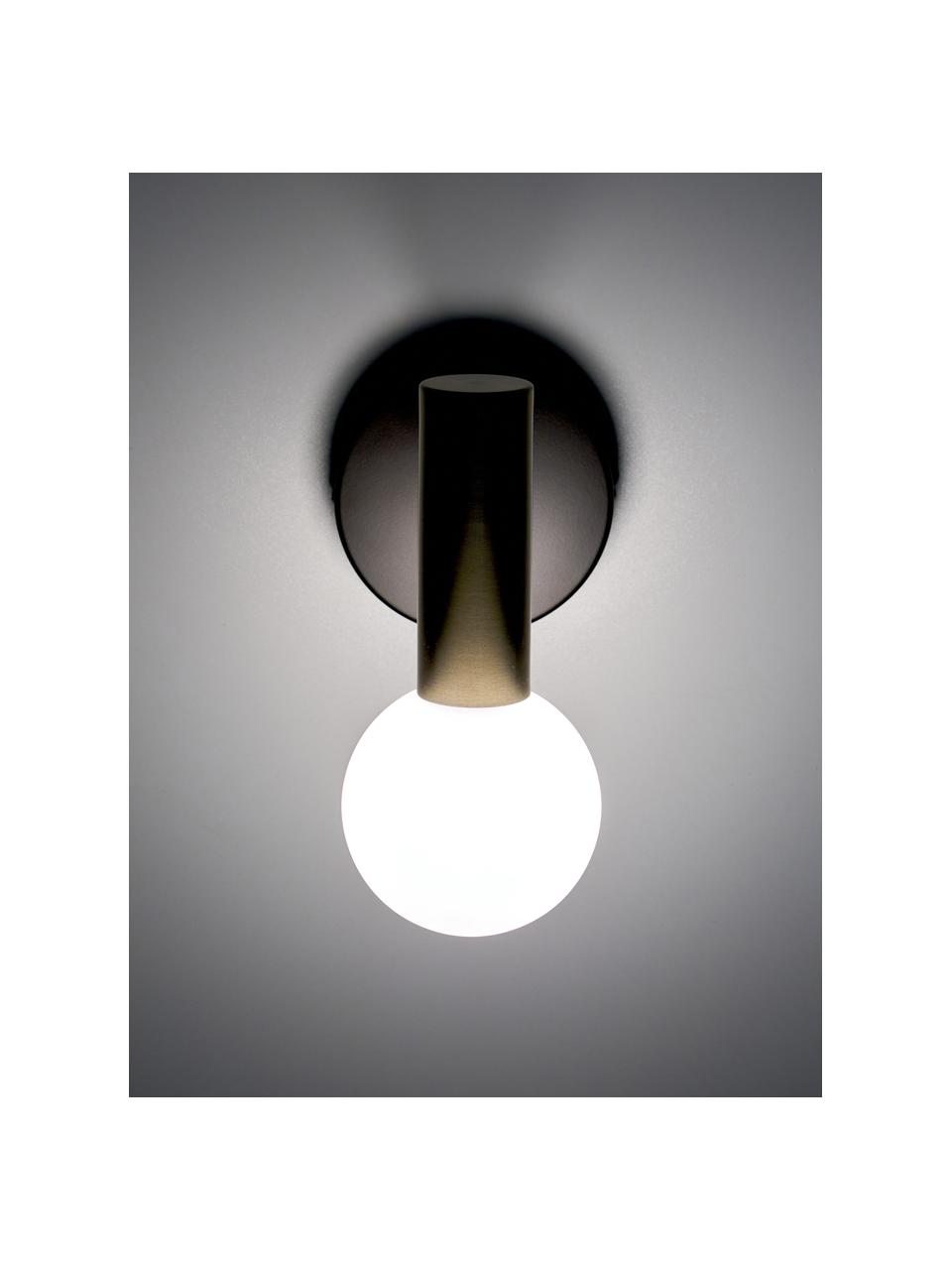 Applique murale LED réglable Wilson, Blanc, noir, laiton, prof. 22 x haut. 22 cm