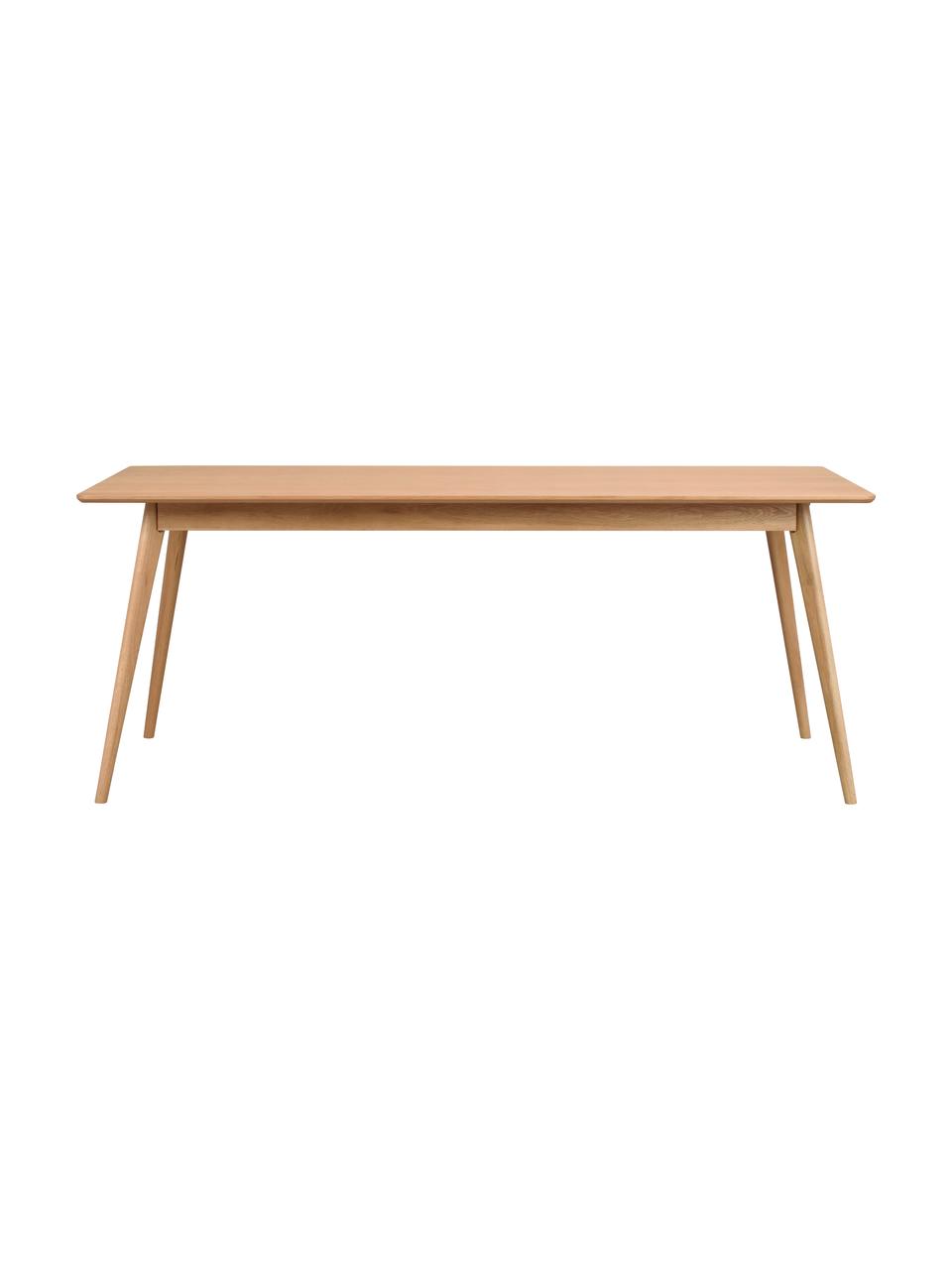 Jedálenský stôl Yumi, 190 x 90 cm, Dubové drevo, Š 190 x H 90 cm