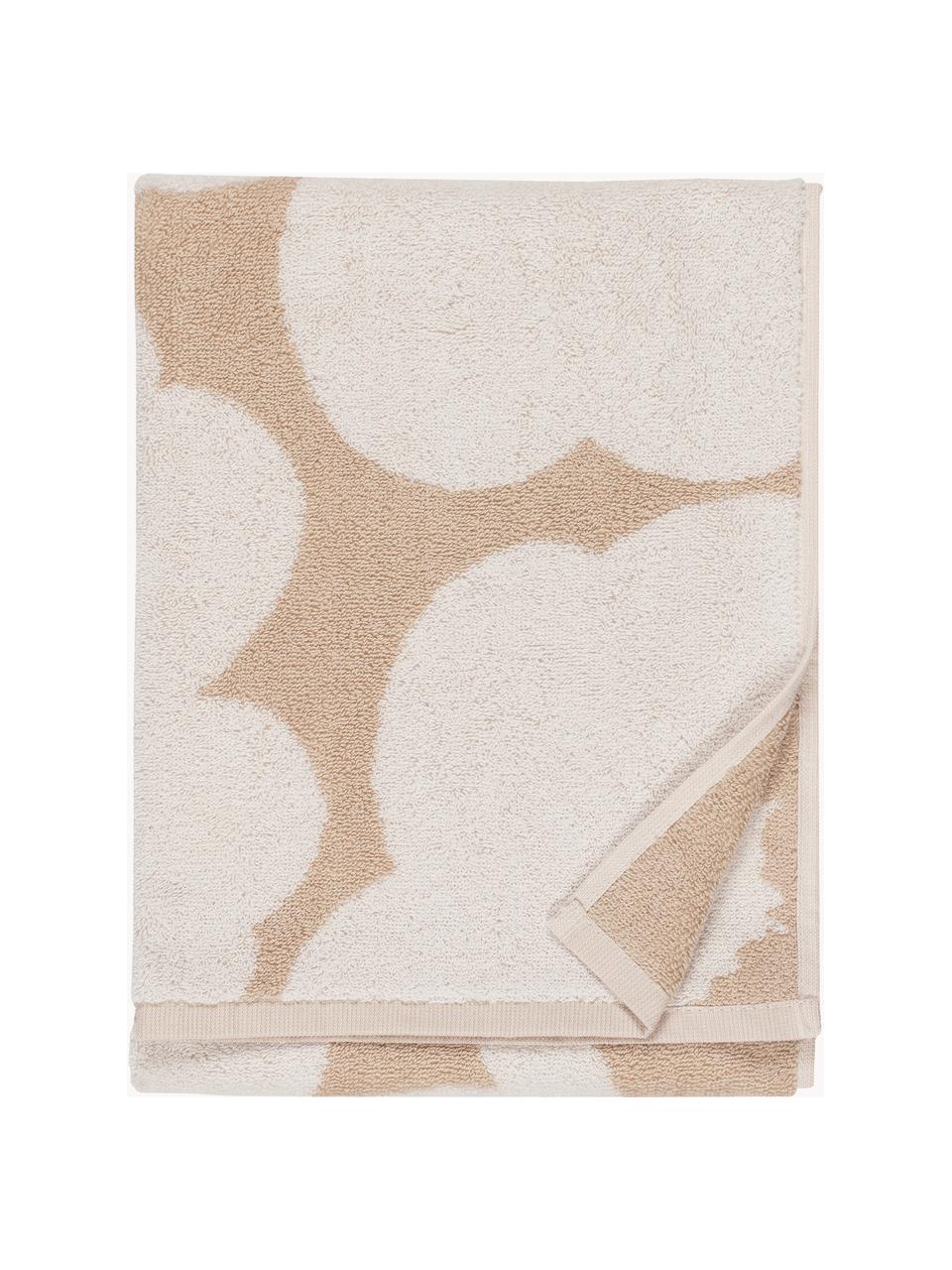 Wendbares Handtuch Unikko aus Baumwolle, in verschiedenen Größen, 100 % Baumwolle, Off White, Beige, Duschtuch, B 50 x L 70 cm