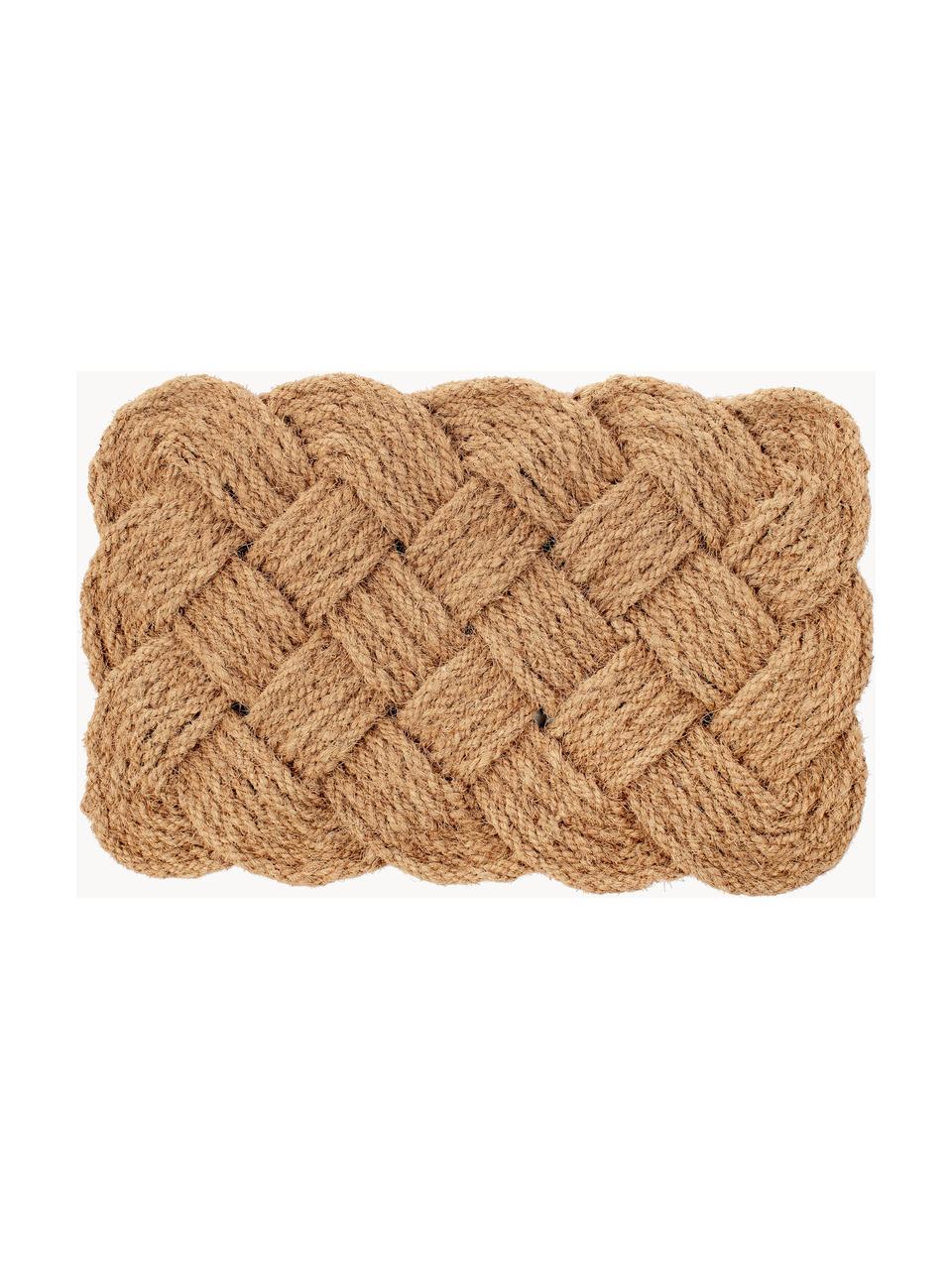 Fussmatte Braid aus Kokosfasern, Kokosfaser, Beige, B 60 x L 40 cm