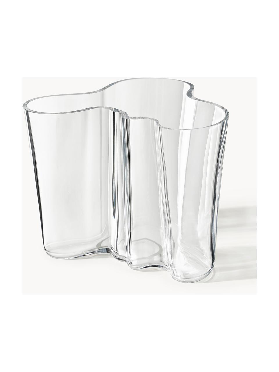 Vases en verre soufflé bouche Aalto, 2 élém., Verre, soufflé bouche, Transparent, Lot de différentes tailles