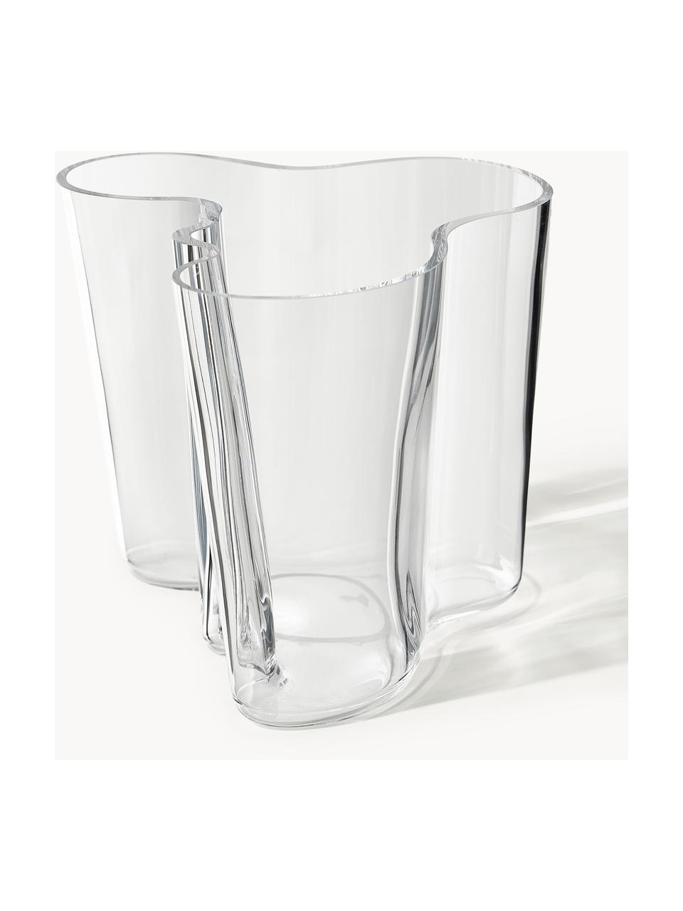 Mondgeblazen vazen Alvaro Aalto, set van 2, Mondgeblazen glas, Transparant, Set met verschillende formaten