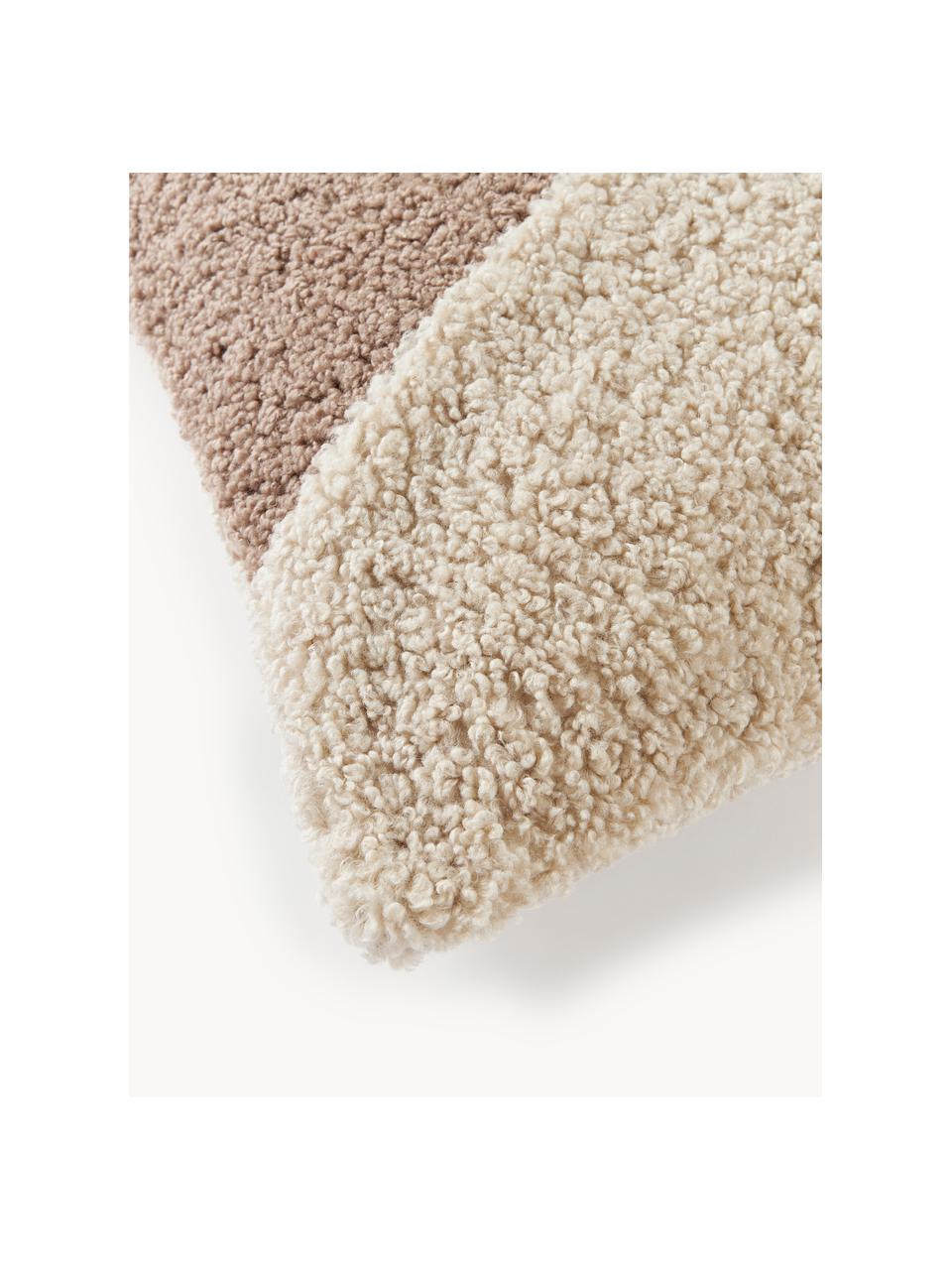 Housse de coussin en tissu peluche Mateo, 100 % polyester (tissu peluche)

Le matériau est certifié STANDARD 100 OEKO-TEX®,
 22.HCN.34554, Beige clair, beige, larg. 60 x long. 60 cm