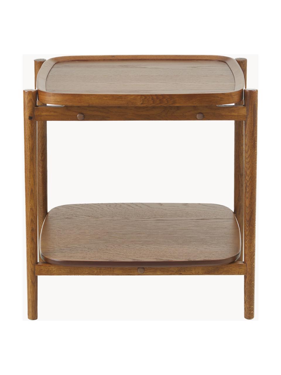 Pomocný stolík z dubového dreva Tony, Dubové drevo, morené do tmava, Š 49 x V 50 cm