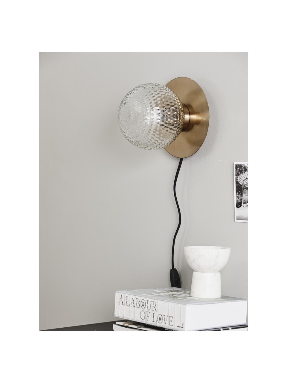 Wandlamp Zeus, Messingkleurig, Ø 22 x D 24 cm