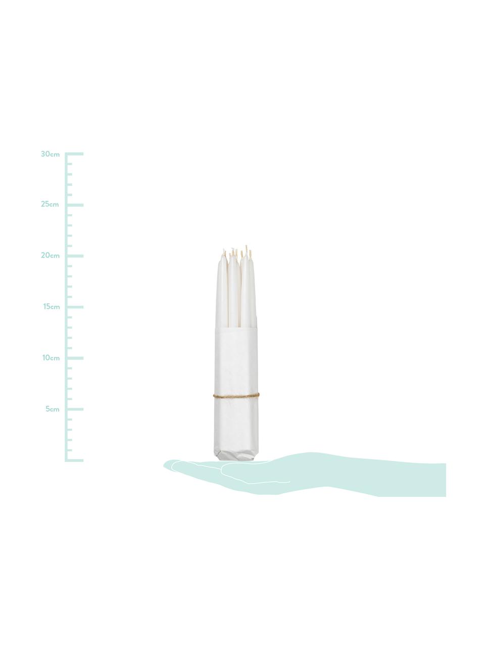 Steekkaarsen Loka, 10 stuks, Was, Wit, Ø 1 cm