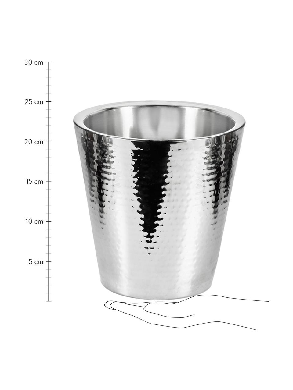 Cubitera de acero inoxidable Valencia, Acero inoxidable, martillado, Plateado, Al 23 cm