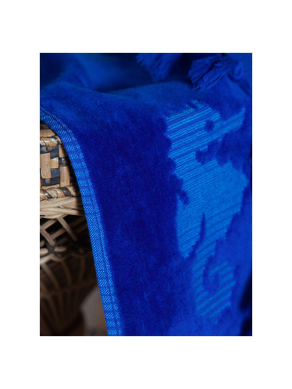 Fouta Tartaruga, Algodón, Azul oscuro, An 100 x L 180 cm