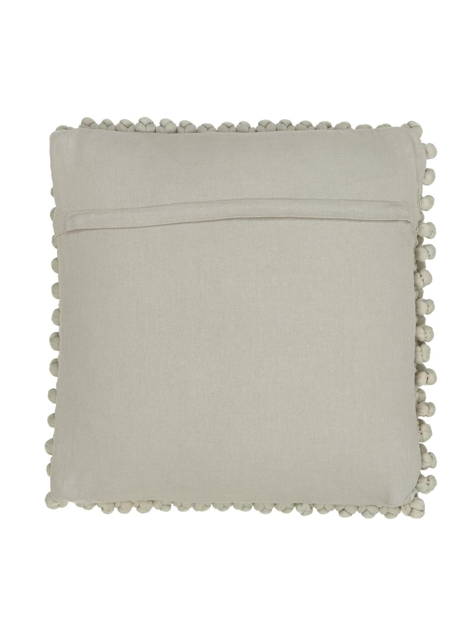 Kissenhülle Iona in Grau, Vorderseite: 76% Polyester, 24% Baumwo, Rückseite: 100% Baumwolle, Grau, 45 x 45 cm