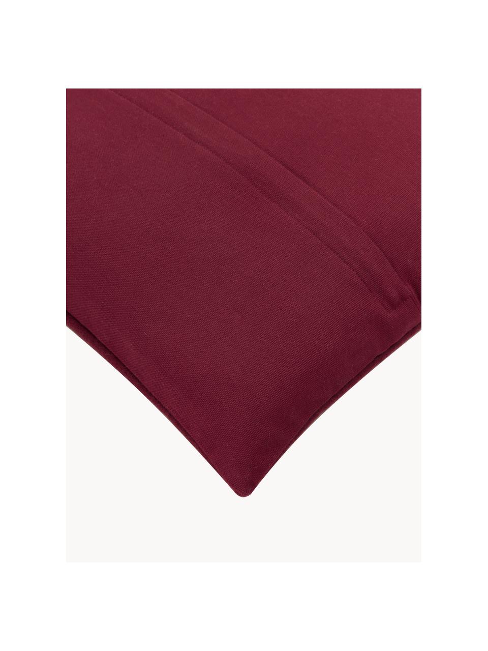 Vyšívaná obliečka na vankúš Joy, Vínovočervená, lomená biela, Š 45 x D 45 cm