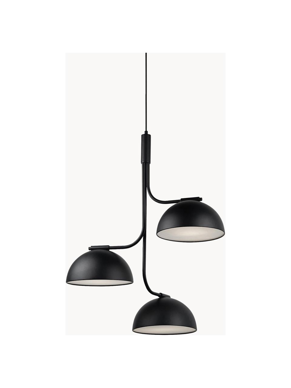 Lampada a sospensione grande Tullio, Paralume: metallo rivestito, Struttura: metallo rivestito, Nero, Ø 60 x Alt. 73 cm