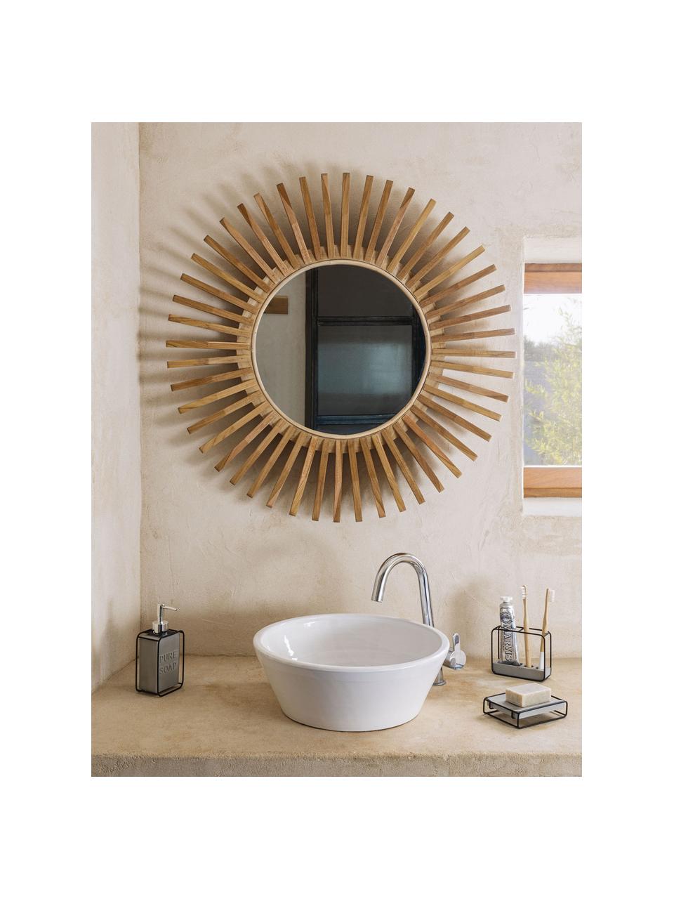 Miroir Santa Ana en teck massif mural - Miroir en bois - Lotuséa