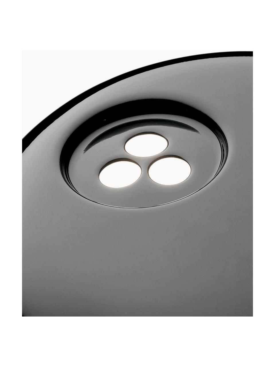 Lámpara de mesa regulable de mármol Snoopy, Pantalla: metal recubierto, Estructura: mármol, Cable: plástico, Negro, blanco veteado, Ø 47 x Al 47 cm
