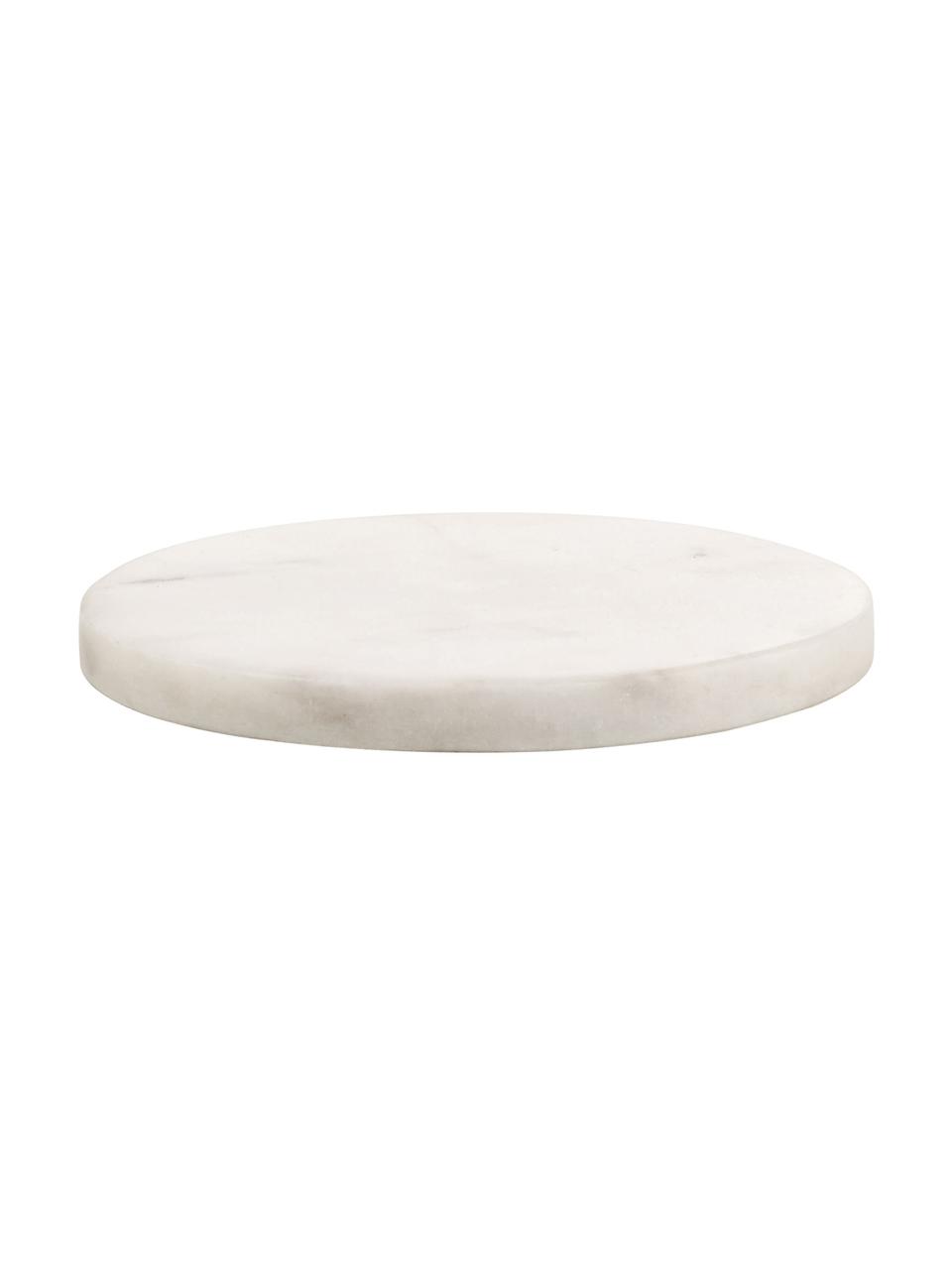 Marmor-Untersetzer Guda, 4 Stück, Marmor, Weiß, marmoriert, Ø 10 cm