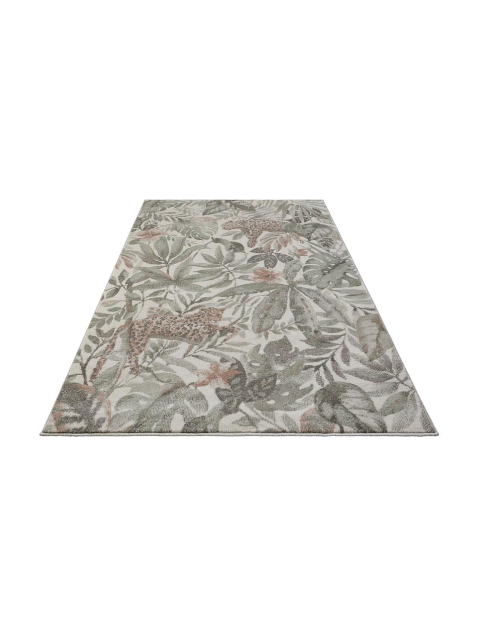 Tapis vert Sambre, Vert, brun cuivré, beige