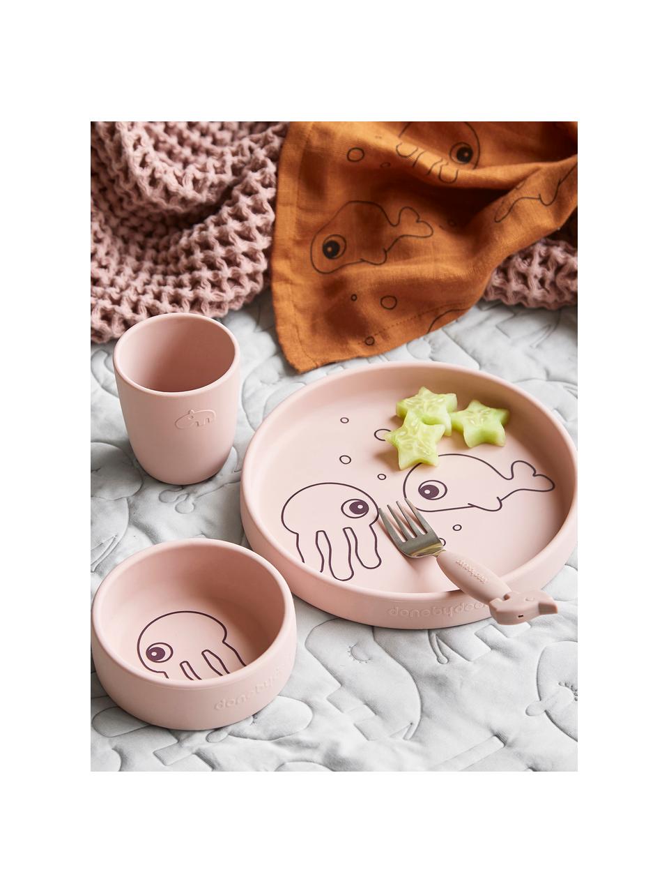 Geschirr-Set Sea Friends, 3-tlg., Silikon, lebensmittelecht
Silikon ist weich, haltbar, hitzebeständig und für die Verwendung in Mikrowelle, Ofen und Gefrierschrank geeignet, Rosa, Set mit verschiedenen Grössen