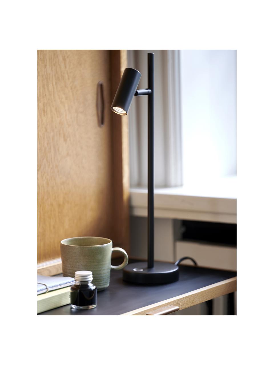 Lampe de bureau LED à intensité variable Omari, Noir, larg. 10 x haut. 40 cm