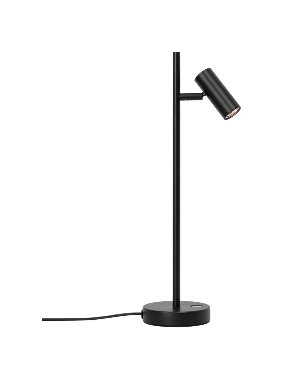 Lampada da tavolo a LED dimmerabile Omari, Paralume: metallo rivestito, Base della lampada: metallo rivestito, Nero, Larg. 10 x Alt. 40 cm
