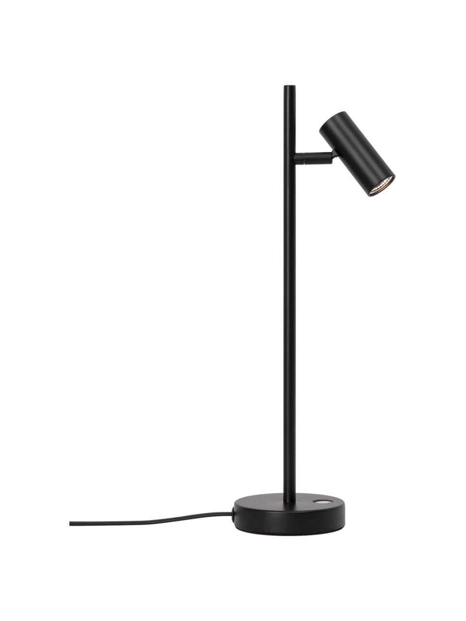 Lampe de bureau LED à intensité variable Omari, Noir, larg. 10 x haut. 40 cm