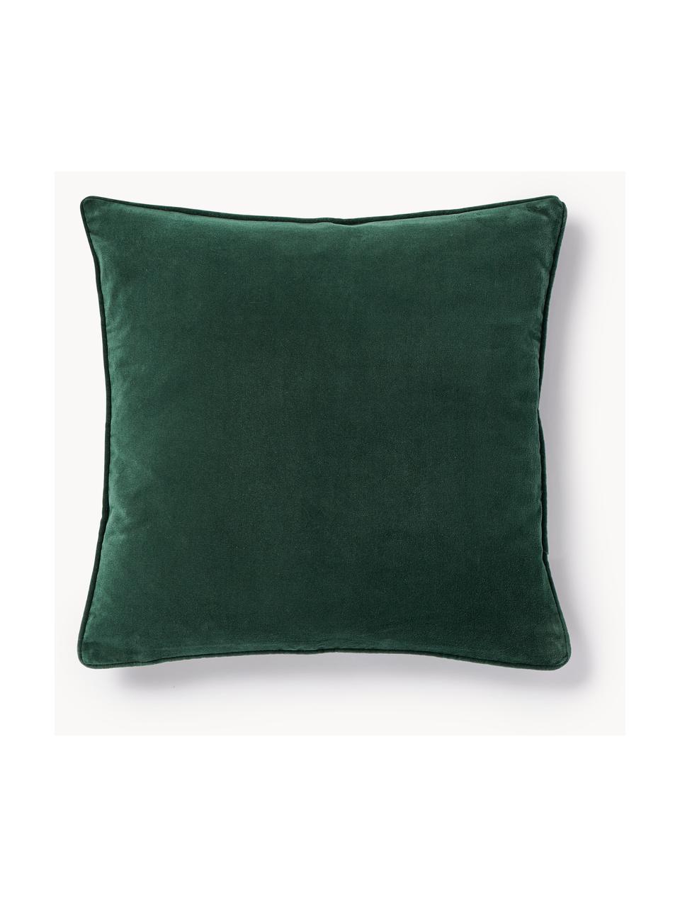 Housse de coussin en velours Dana, 100 % coton

Le matériau est certifié STANDARD 100 OEKO-TEX®, 21.HCN.84376, Hohenstein, Vert foncé, larg. 40 x long. 40 cm