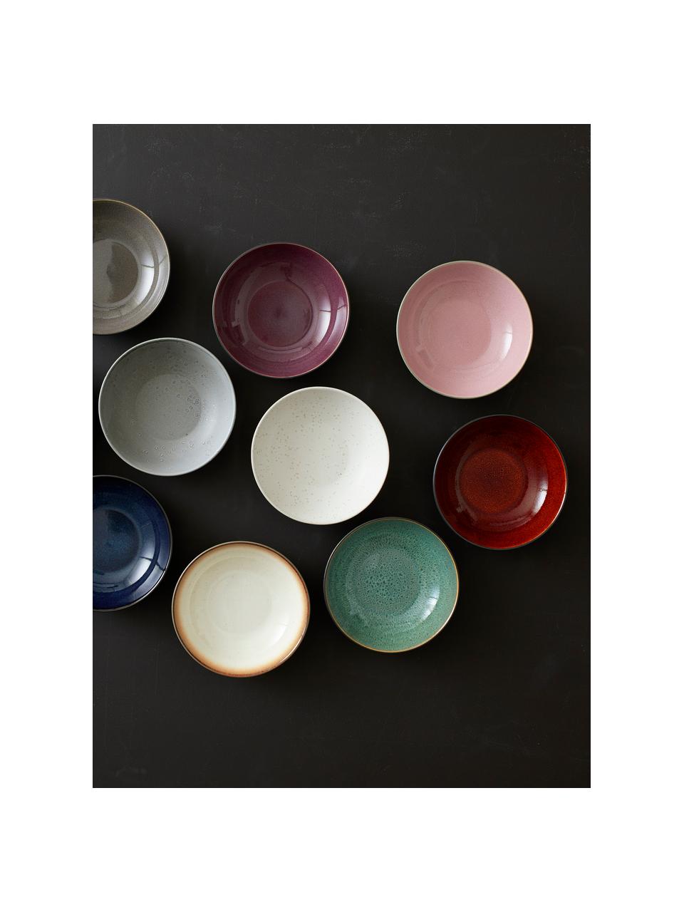 Soepbord Gastro van keramiek in zwart/groen, Ø 20 cm, 2 stuks, Keramiek, Zwart, groen, goudkleurig, Ø 20 x H 6 cm