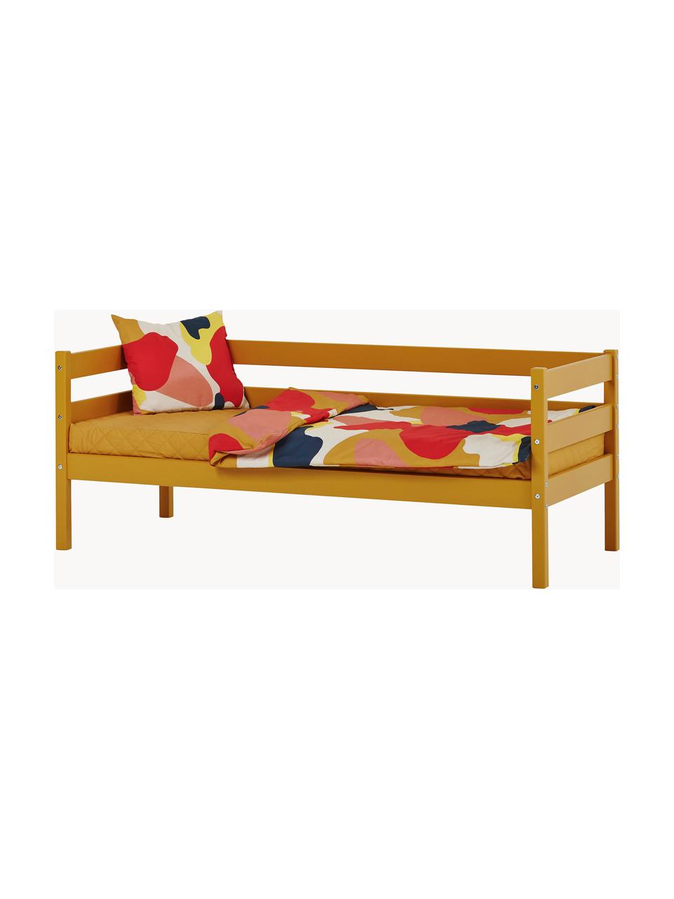 Cama infantil de madera de pino Eco Comfort, 70 x 160 cm, Madera de pino macizo con certificado FSC, madera contrachapada, Madera de pino, marrón claro pintado, An 70 x L 160 cm