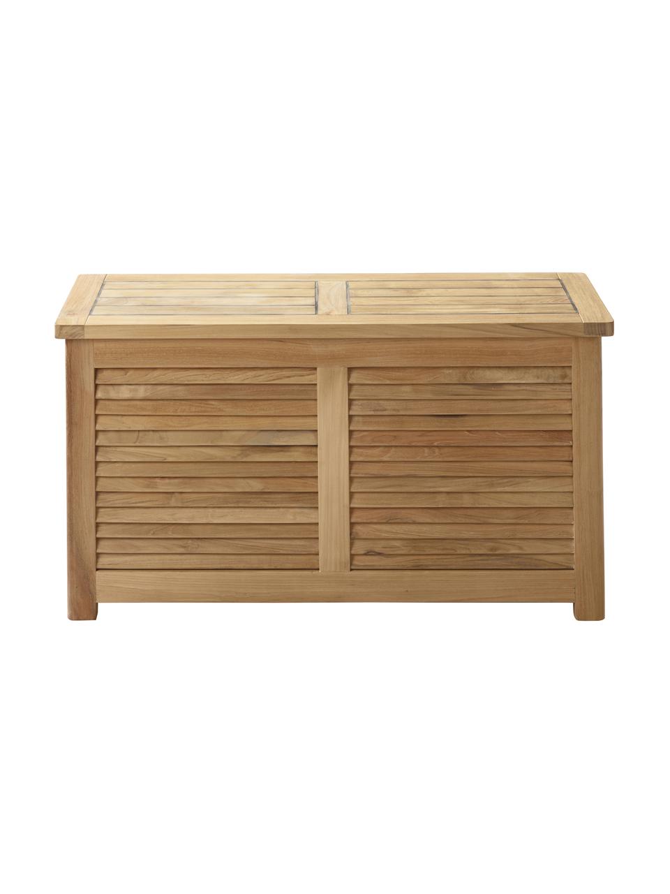 Wąska skrzynia do przechowywania z drewna tekowego Storage, Korpus: drewno tekowe, piaskowane, Drewno tekowe, S 90 x W 48 cm
