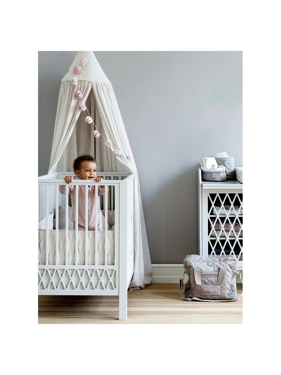Baby-Bett Harlequin in Beige, Birkenholz, Mittledichte Holzfaserplatte (MDF), lackiert mit VOC-freier Farbe, FSC-zertifiziert, Beige, B 72 x L 132 cm