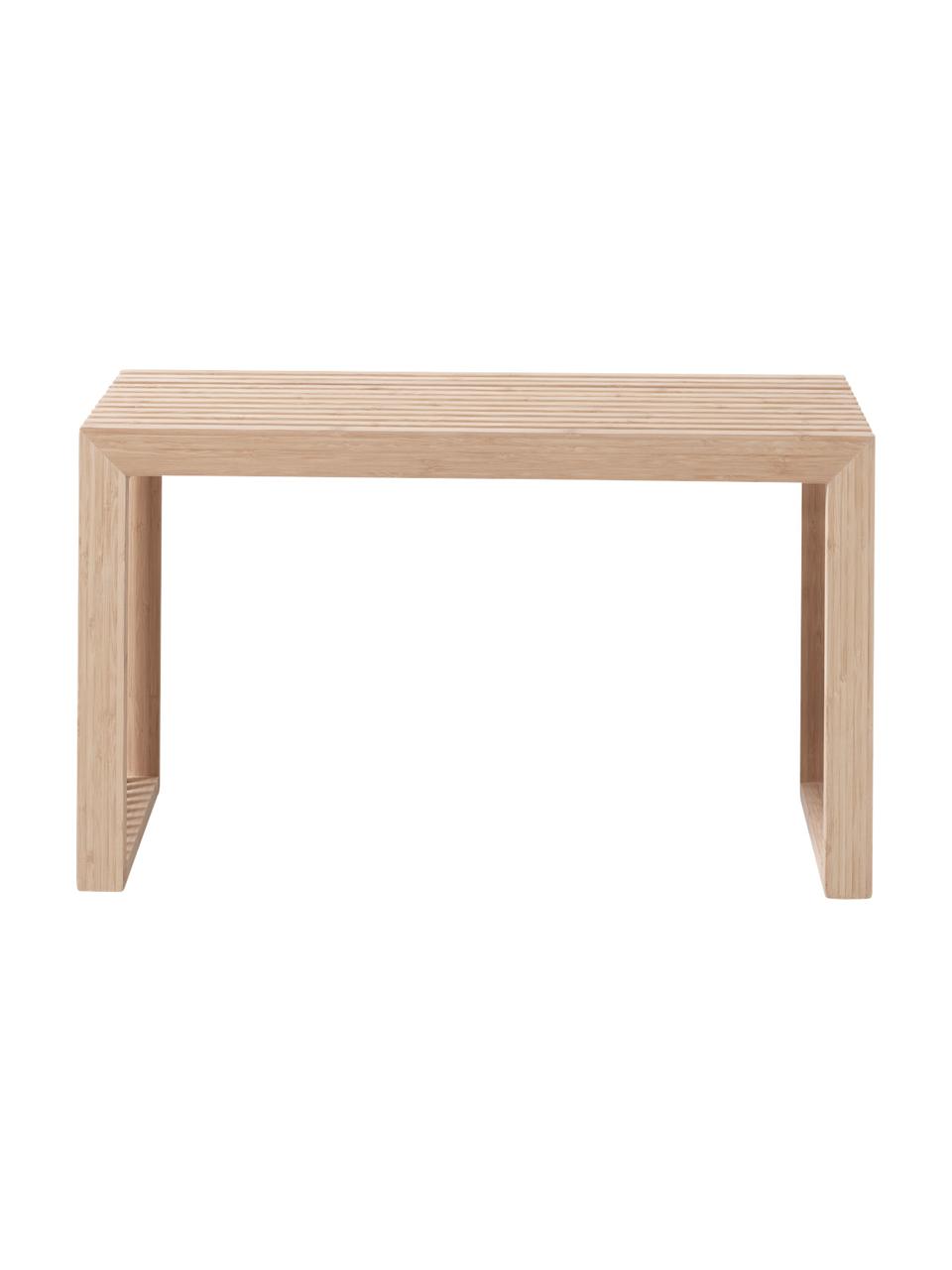 Lavice z bambusového dřeva Rib, Bambus, Světle hnědá, Š 73 cm, V 43 cm
