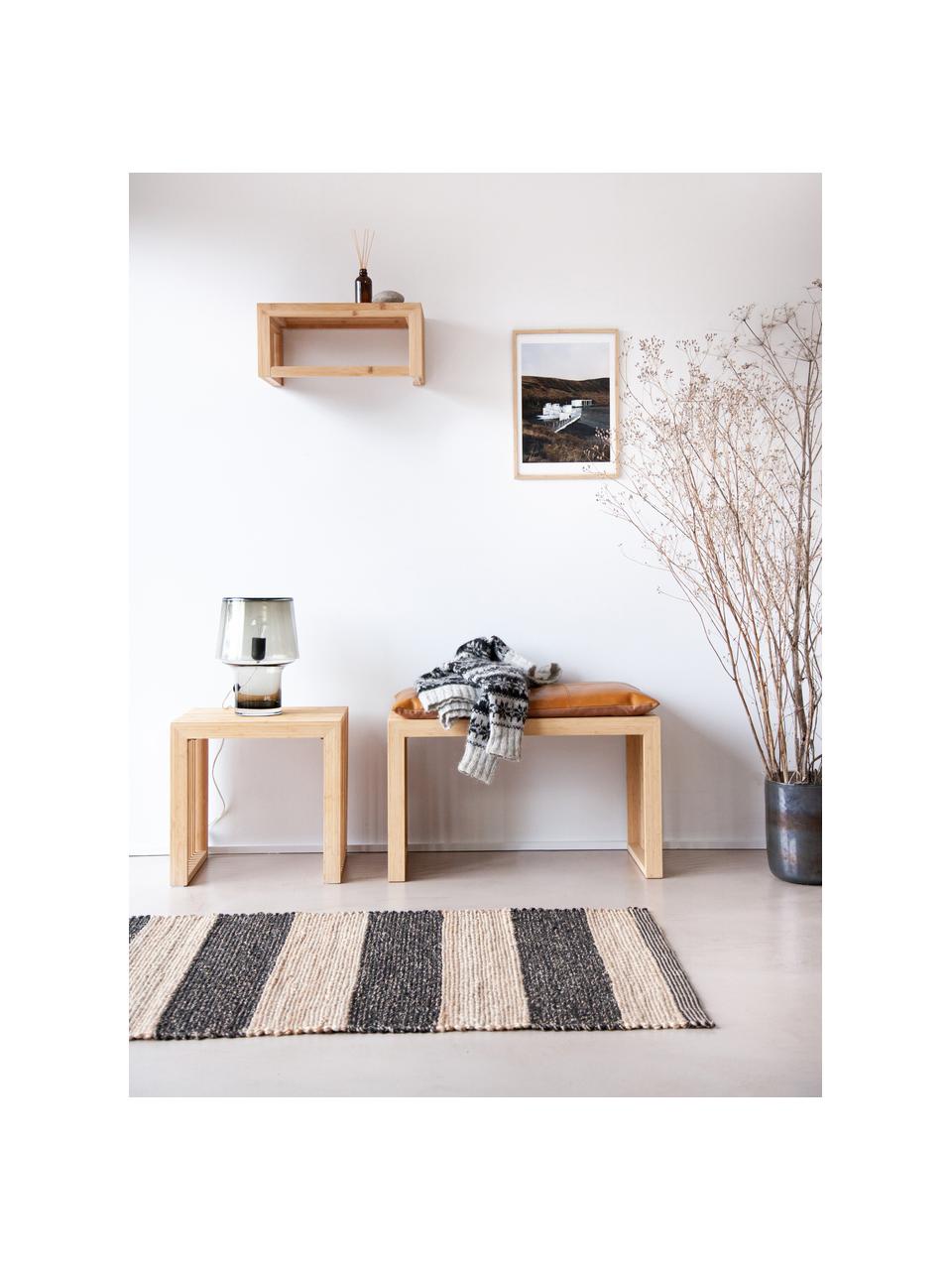 Lavička z bambusového dreva Rib, Bambus, Svetlohnedá, Š 73 x V 43 cm