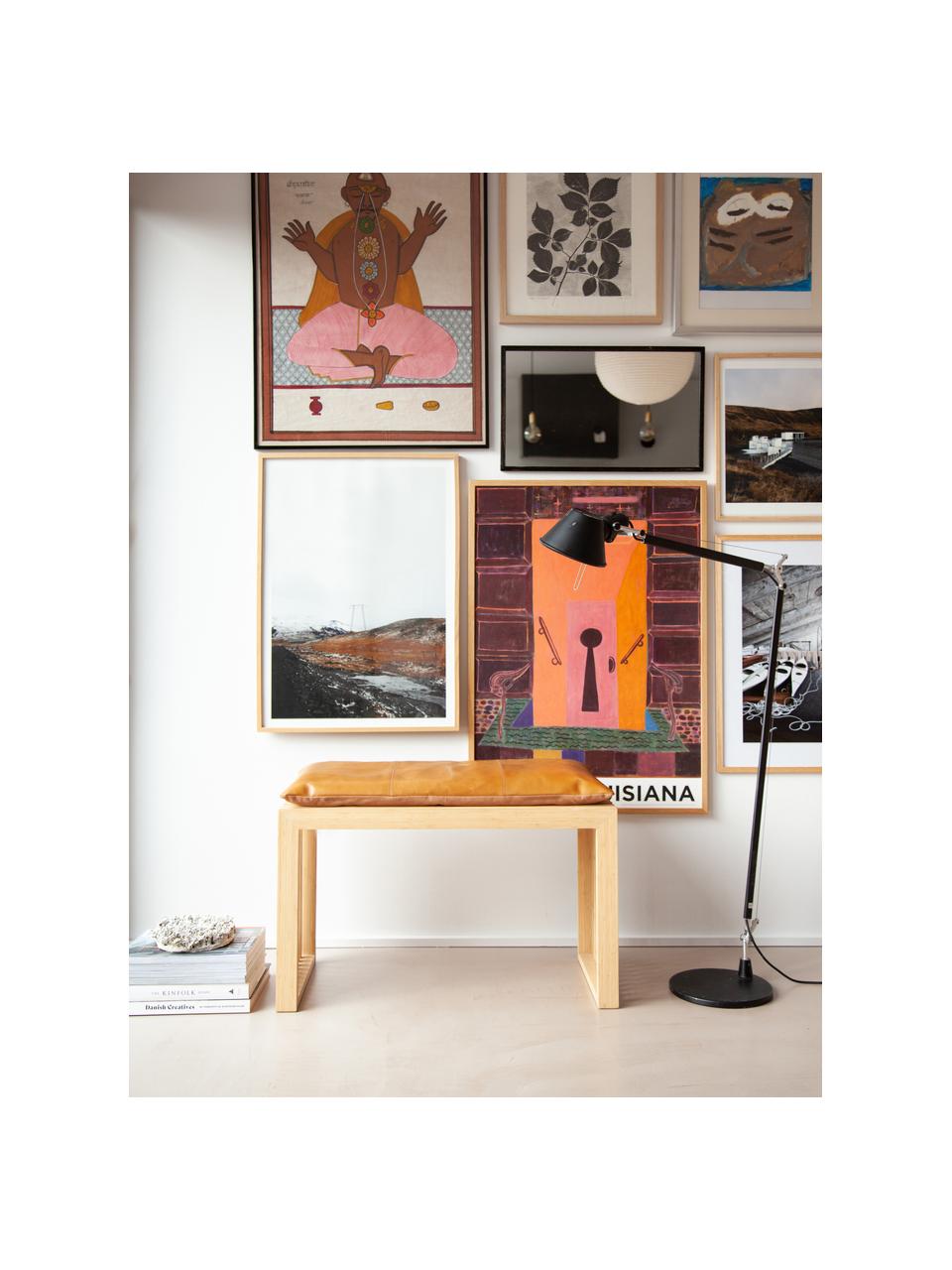 Banc en bois de bambou Rib, Bambou, Brun clair, larg. 73 x haut. 43 cm