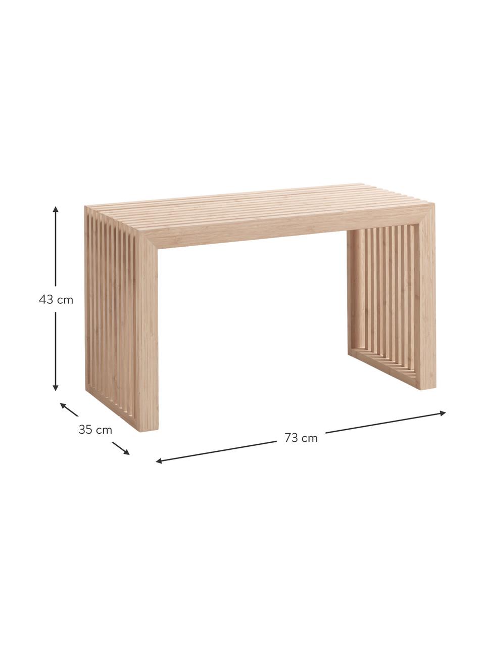 Lavička z bambusového dreva Rib, Bambus, Svetlohnedá, Š 73 x V 43 cm