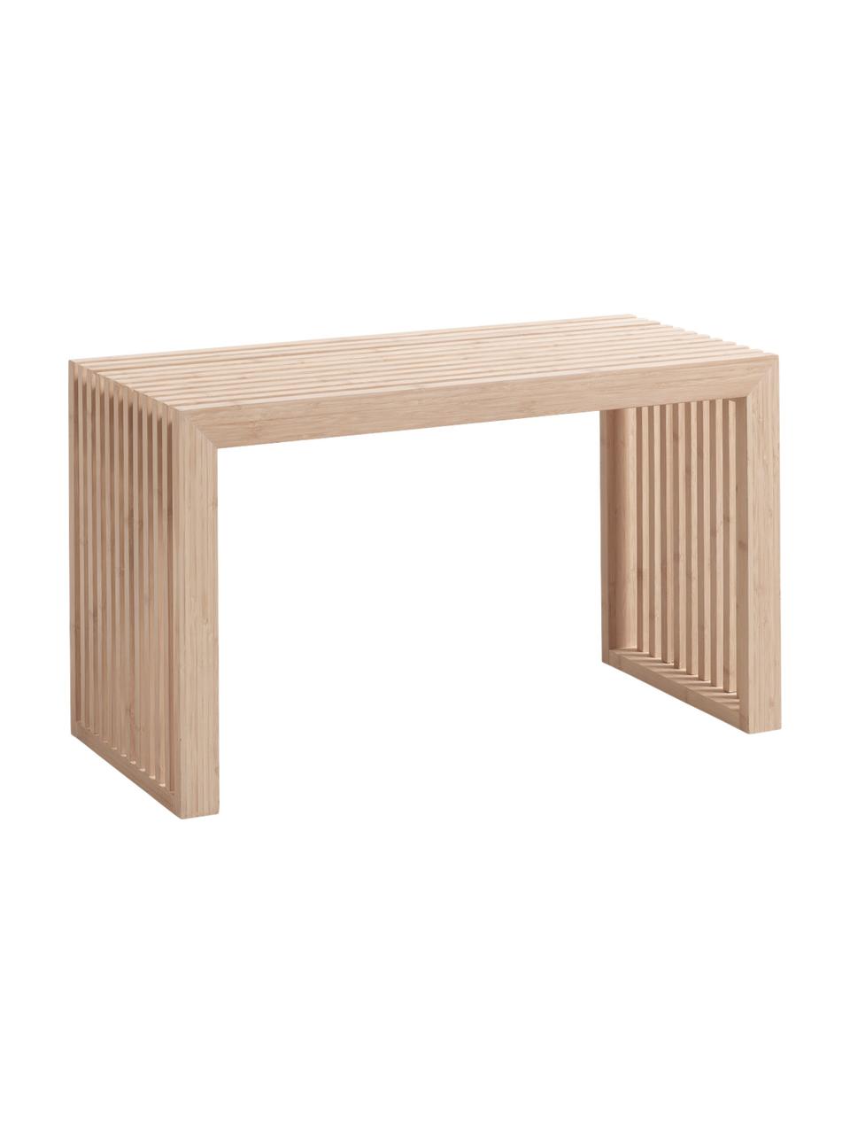 Panchina in legno di bambù Rib, Bambù, Marrone chiaro, Larg. 73 x Alt. 43 cm