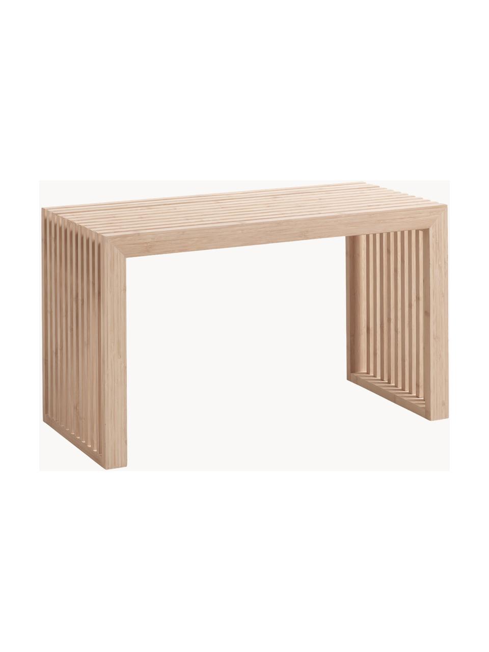 Zitbank Rib van teakhout, Bamboe, Teak, B 73 x H 43 cm