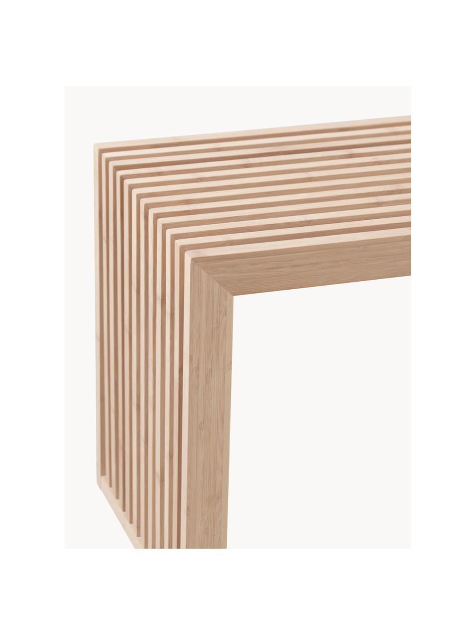 Banc en bois de teck Rib, Bambou, Bois de teck, larg. 73 x haut. 43 cm