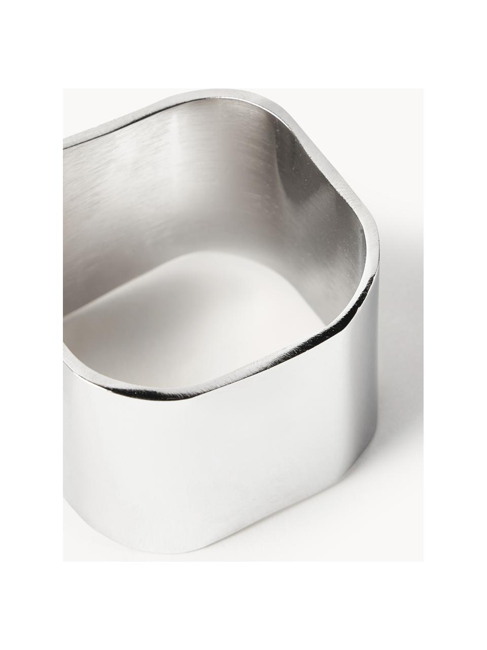 Obrączka na serwetkę Cuff, 4 szt., Metal, Odcienie srebrnego, S 5 x W 4 cm