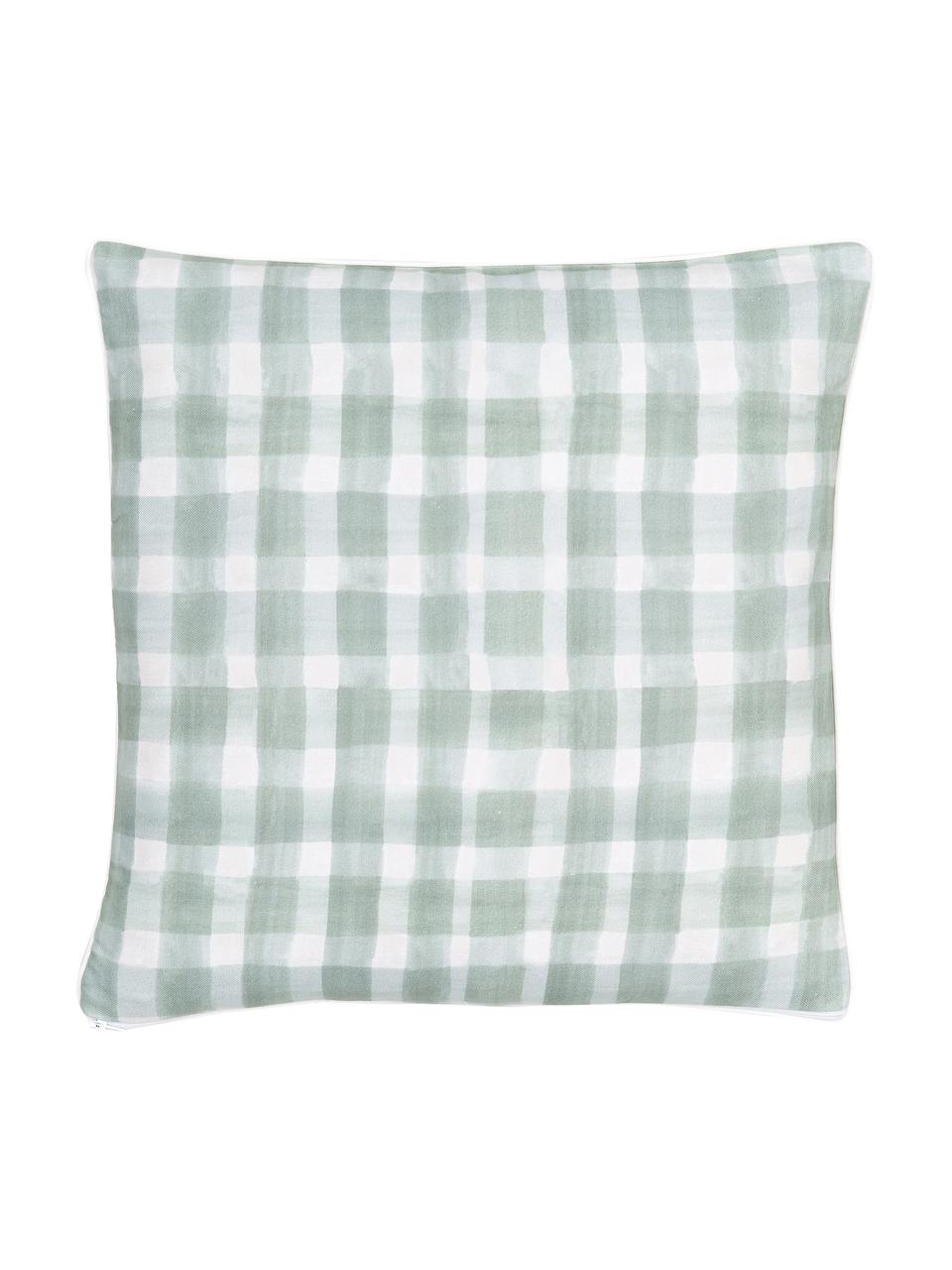 Housse de coussin 45x45 réversible Candice Gray, 100 % coton, certifié GOTS, Multicolore, larg. 45 x long. 45 cm