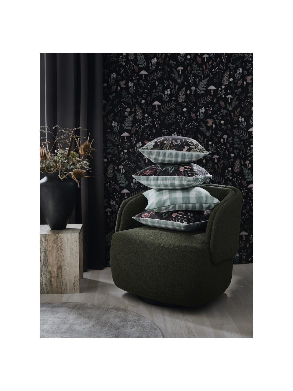 Dwustronna poszewka na poduszkę Mushroom od Candice Gray, 100% bawełna, certyfikat GOTS, Wielobarwny, S 45 x D 45 cm