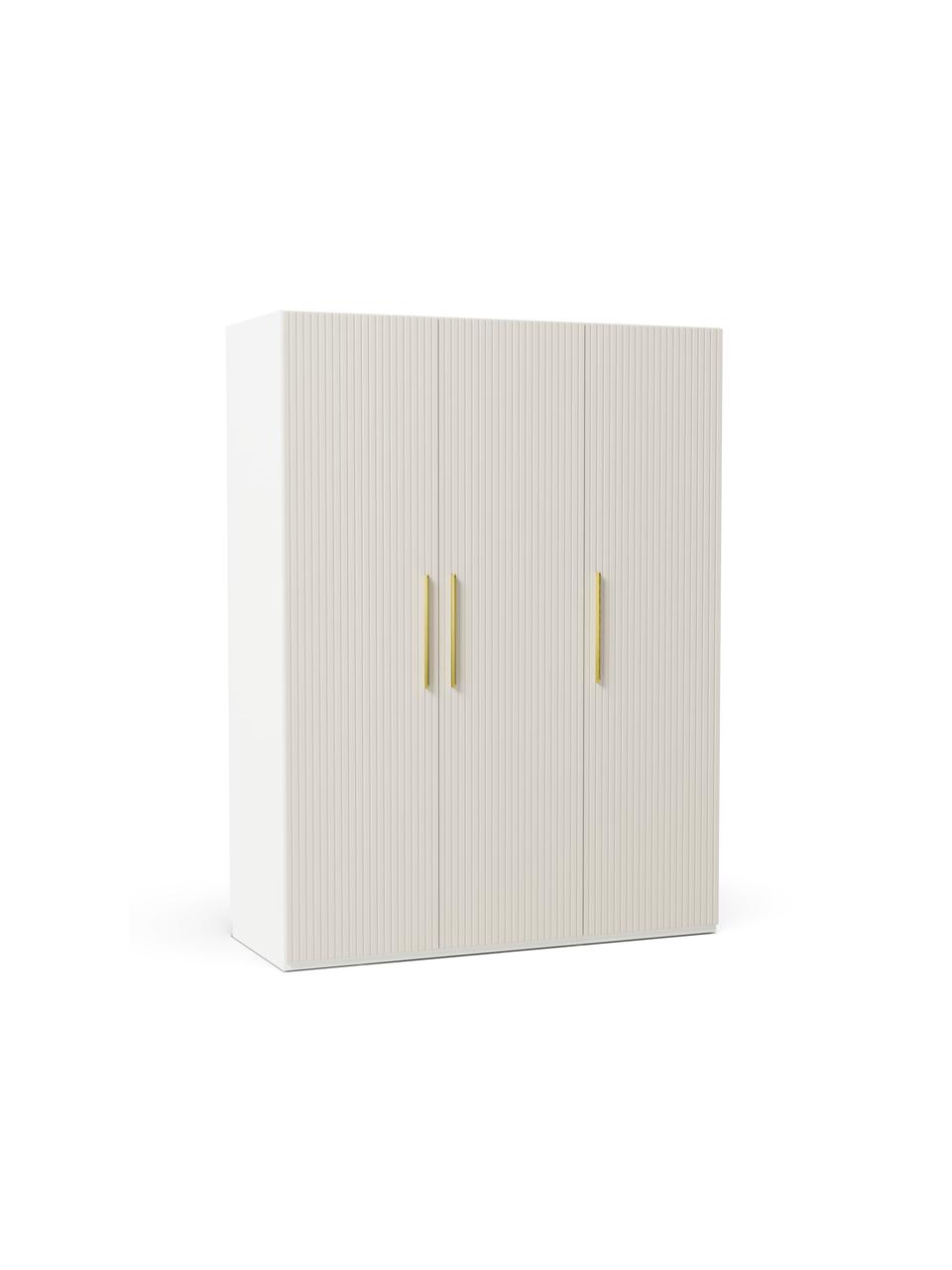 Guardaroba componibile con ante battenti Simone, larg. 150 cm, in diverse varianti, Legno, beige, Interno Basic, alt. 200 cm