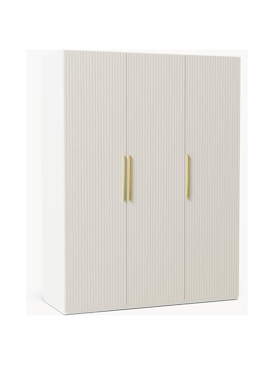 Modulární skříň s otočnými dveřmi Simone, šířka 150 cm, více variant, Dřevo, světle béžová, Interiér Basic, Š 150 x V 200 cm