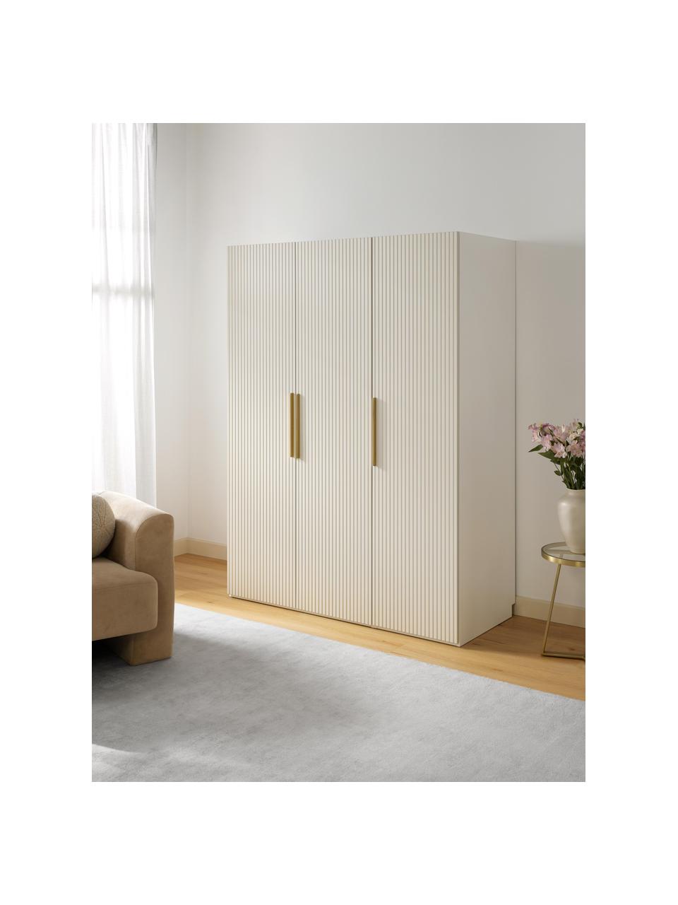 Modulární skříň s otočnými dveřmi Simone, šířka 150 cm, více variant, Dřevo, světle béžová, Interiér Basic, Š 150 x V 200 cm